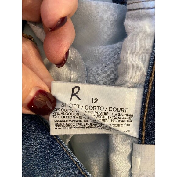 Gloria Vanderbilt Size 12 Short Denim Jeans Relaxed Fit Distressed Look - Picture 7 of 10